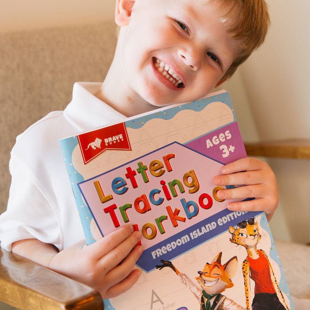 Letter Tracing Workbook: Freedom Island Edition