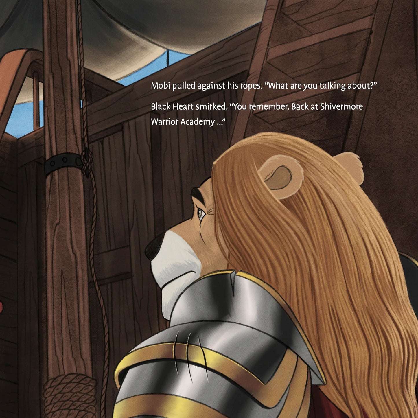 A lion wearing armor sitting down BRAVE Books The Blame Game