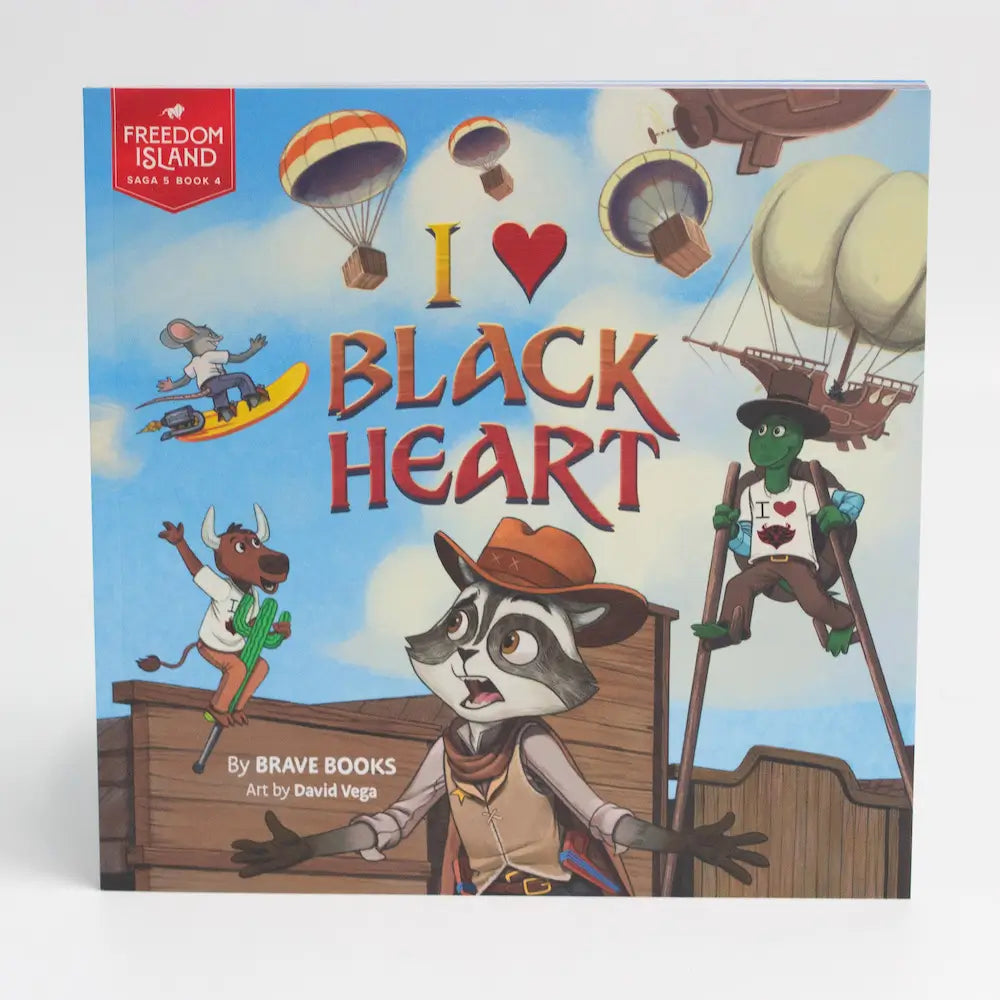 The cover of he children's book, I Love Black Heart by Brave Books