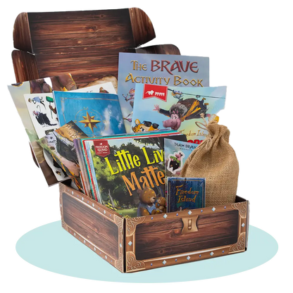 Saga 1 Treasure Box opened up with all products visible